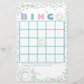 Doughnoten en Sprinkles Bingo Stationery Briefpapier (Voorkant)