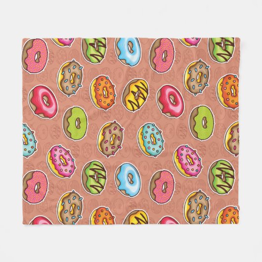 Doughnoten Fleece Deken (Voorkant (Horizontaal))