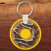 Doughnoten met chocoladeijs sleutelhanger (Voorkant)