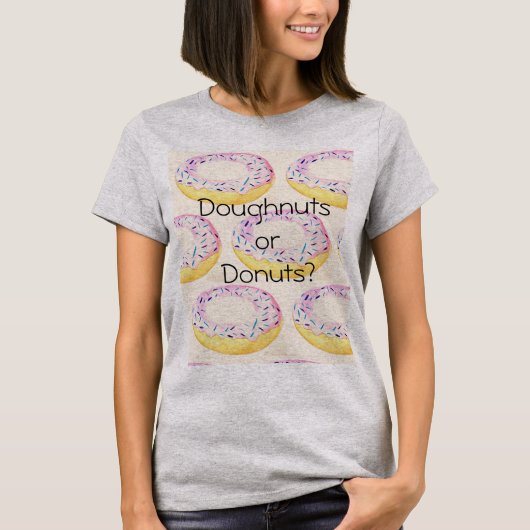 Doughnoten of Donuts Heather T-Shirt (Voorkant)