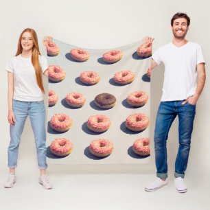 Doughnoten van een groep fleece deken