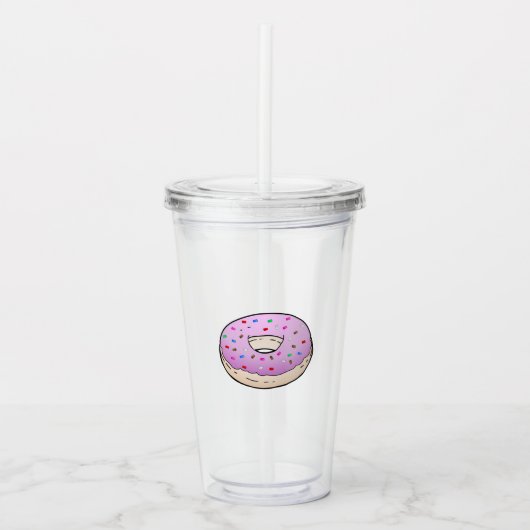 Doughnut - Acryltumbler Acryl Drinkbeker (Voorkant)