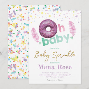 Doughnut Baby Sprinkle Kleurrijk Kaart