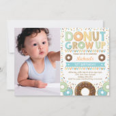 Doughnut Birthday Donut Party Sprinkles Uitnodigin Kaart (Voorkant)