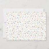 Doughnut Birthday Donut Party Sprinkles Uitnodigin Kaart (Achterkant)