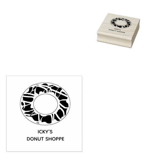 Doughnut Business Art Stamp Rubberstempel (Gestempeld)