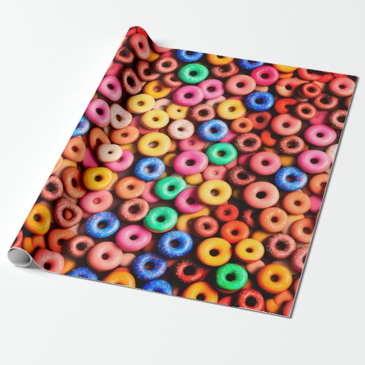 Doughnut Cadeaupapier (Uitgerold)