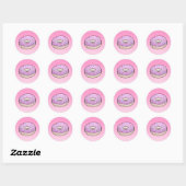 Doughnut Classic Round Sticker (Vel)