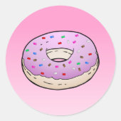Doughnut Classic Round Sticker (Voorkant)