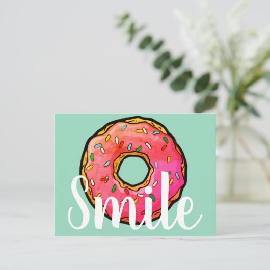 Doughnut Delite SMILE Briefkaart (Staand voorkant)