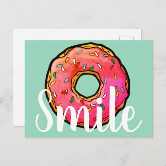 Doughnut Delite SMILE Briefkaart (Voorkant / Achterkant)