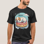 Doughnut Dog Dreams Donut Schattige Dog Gift retro T-shirt (Voorkant)