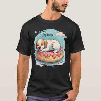Doughnut Dog Dreams Donut Schattige Dog Gift retro T-shirt