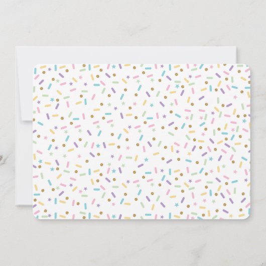 Doughnut Donut Grow op Invite Birthday Sprinkles Kaart (Achterkant)