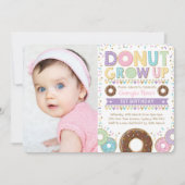Doughnut Donut Grow op Invite Birthday Sprinkles Kaart (Voorkant)
