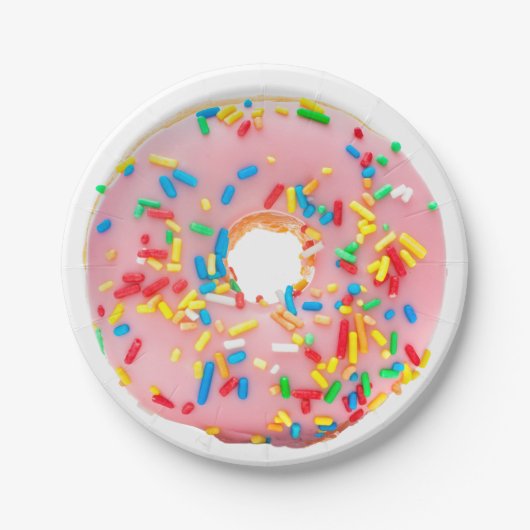 Doughnut - Donut Papieren Bordje (Voorkant)