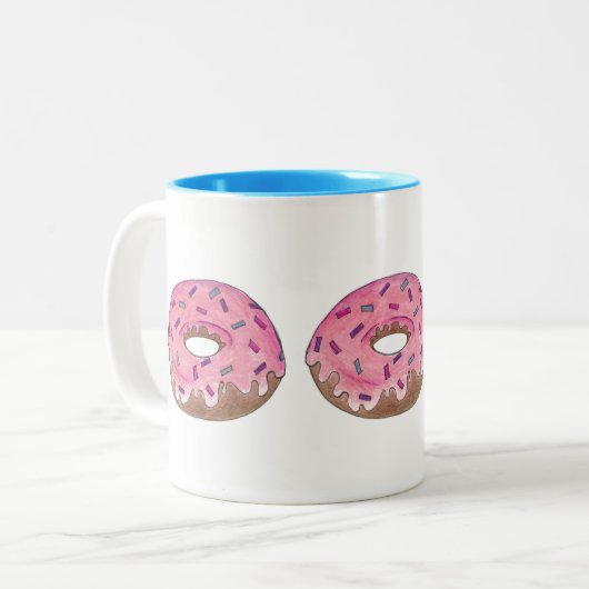 Doughnut Donut w/ Sprinkles Breakfast Food Mok (Voorkant links)