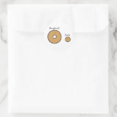 Doughnut en baby ronde sticker (Tas)