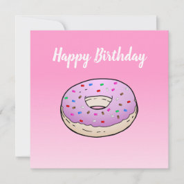 Doughnut Flat Greeting Birthday Kaart