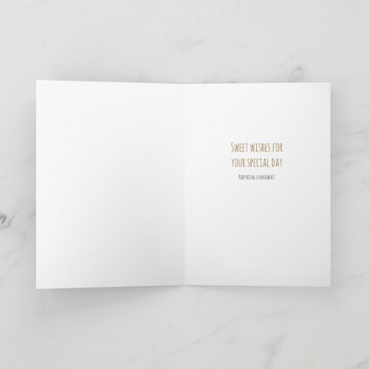 Doughnut Folded Birthday Card  Kaart (Binnen)