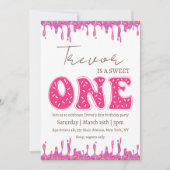 Doughnut illustratie zoet een verjaardag kaart (Voorkant)