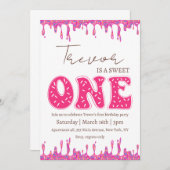 Doughnut illustratie zoet een verjaardag kaart (Voorkant / Achterkant)