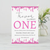 Doughnut illustratie zoet een verjaardag kaart (Staand voorkant)