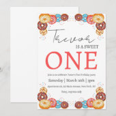 Doughnut illustratie zoet een verjaardag kaart (Voorkant / Achterkant)