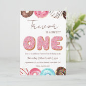 Doughnut illustratie zoet een verjaardag kaart (Staand voorkant)