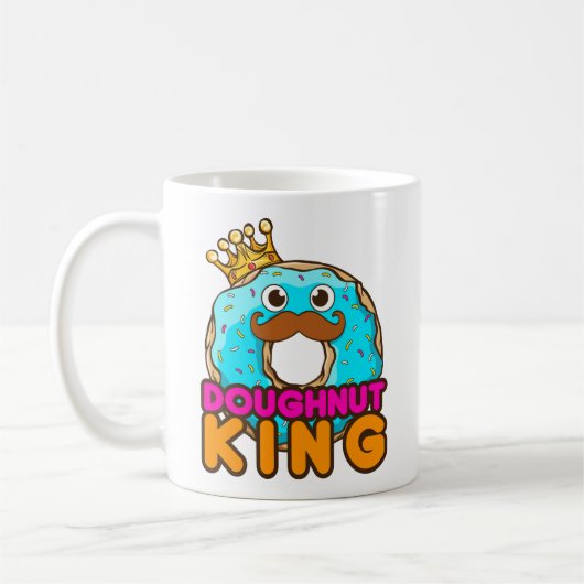 Doughnut King Donut Lover Mannen Boys Koffiemok (Links)