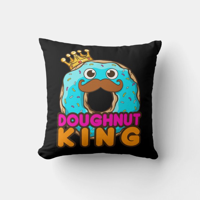 Doughnut King Donut Lover Mannen Kussen (Voorkant)