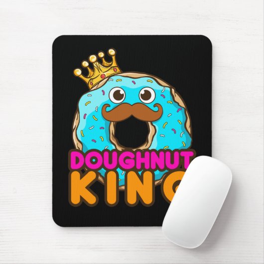 Doughnut King Donut Lover Mannen Muismat (Met muis)