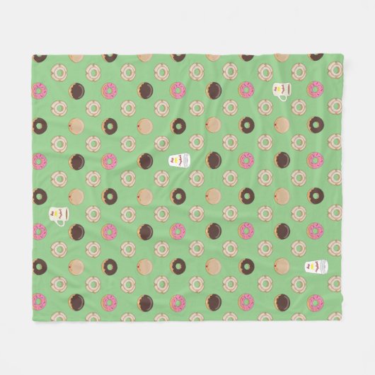 Doughnut King Fleece Deken (Voorkant (Horizontaal))