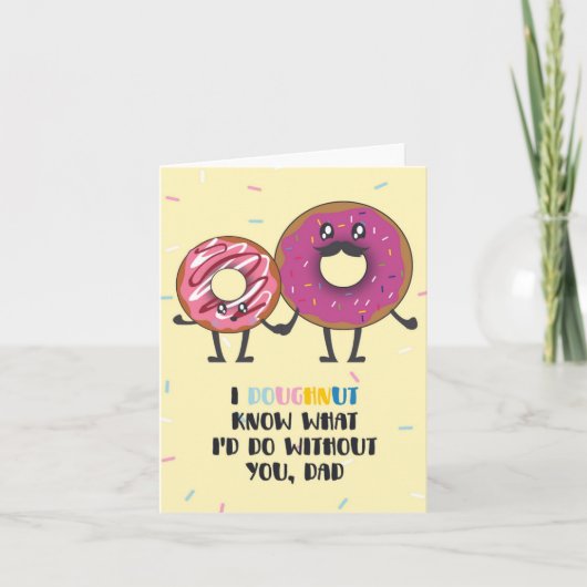 Doughnut Know Puns Vaderdag Kaart (Voorkant)