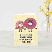 Doughnut Know Puns Vaderdag Kaart (Gele Bloem)