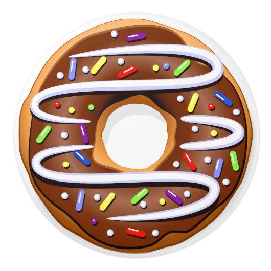 doughnut ladeknop keramische knop (Voorkant)