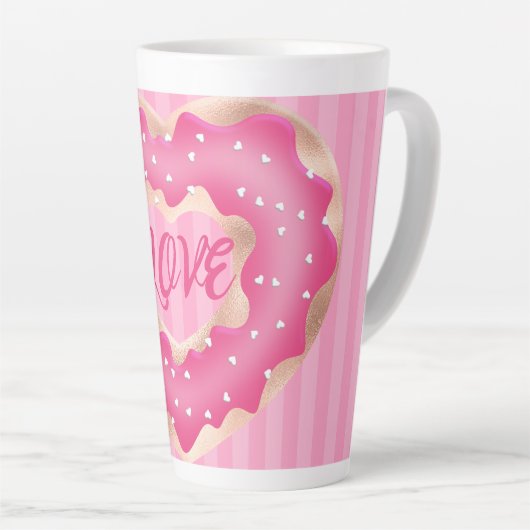 Doughnut Lover Pink Latte Mok (Rechterhoek)