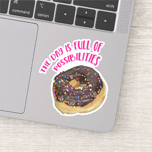 Doughnut met sprinkeldag vol mogelijkheden sticker