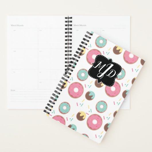Doughnut Monogram Bakery Sprinkle Donut Planner (Display)