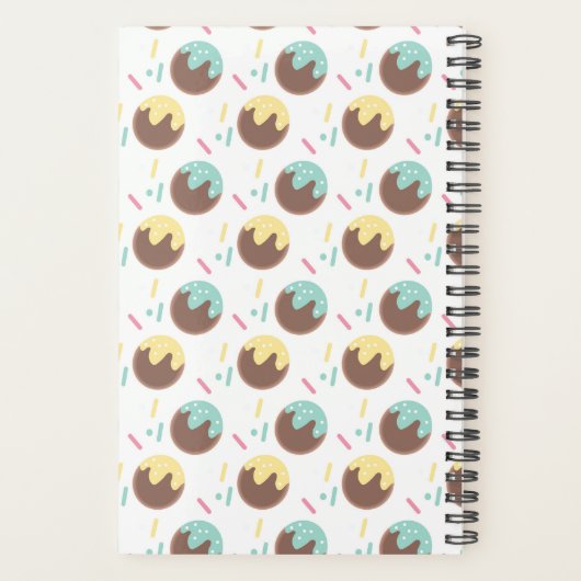 Doughnut Monogram Bakery Sprinkle Donut Planner (Achterkant)