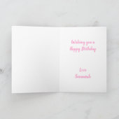 Doughnut op Folded Greeting Birthday Kaart (Binnen)