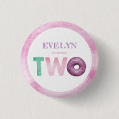 Doughnut Second Birthday Ronde Button 3,2 Cm (Voorkant)