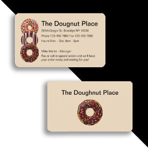 Doughnut Shop Design Visitekaartje