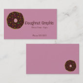 Doughnut Sprinkles Sweet Pink Chocolate Frosted Visitekaartje (Voorkant / Achterkant)