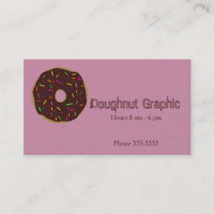 Doughnut Sprinkles Sweet Pink Chocolate Frosted Visitekaartje