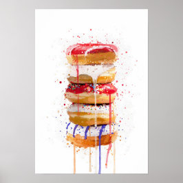 Doughnut Stapel Poster
