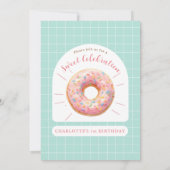 Doughnut Sweet Shop Uitnodiging voor verjaardag (Achterkant)