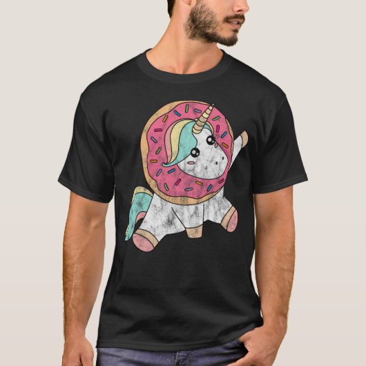 Doughnut Unicorn Magic Sprinkle pasteert piraat sh T-shirt (Voorkant)