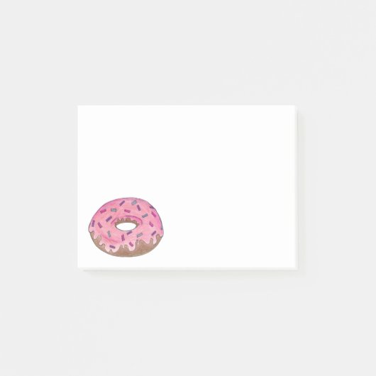 Doughnut w/Sprinkles Breakfast Food Donut Post-it Post-it® Notes (Voorkant)
