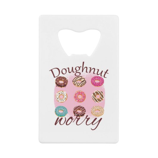 Doughnut Worry Creditkaart Flessenopener (Voorkant)